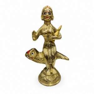 Pure Brass Maa Laxmi Devi Statue - Maa Laxmi Murti - Beautiful Brass Maa Laxmi Idol - Goddess Maa Laxmi Idol - Maa Laxmi Idol for Pooja & Decoration - 10.5 inch In Height 8.5 inch In Width Maa Laxmi Murti
