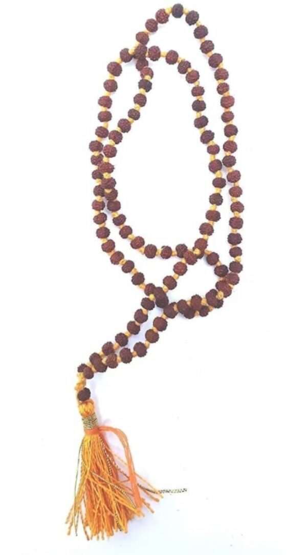 2 mm Size 180+1 Beads Rudraksha Mala - Nepali Beads Rudraksha Mala 180+1 Japa Mala - Small Beads Rudraksha Mala - Wearing and Japa Mala for Men & Women - Image 2
