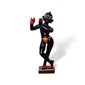 Polyresin Black Krishna Banke Bihari Ji Idol - Kanha ji Murti - Krishna Statue for Home, Pooja, Gifted Piece Office Decor