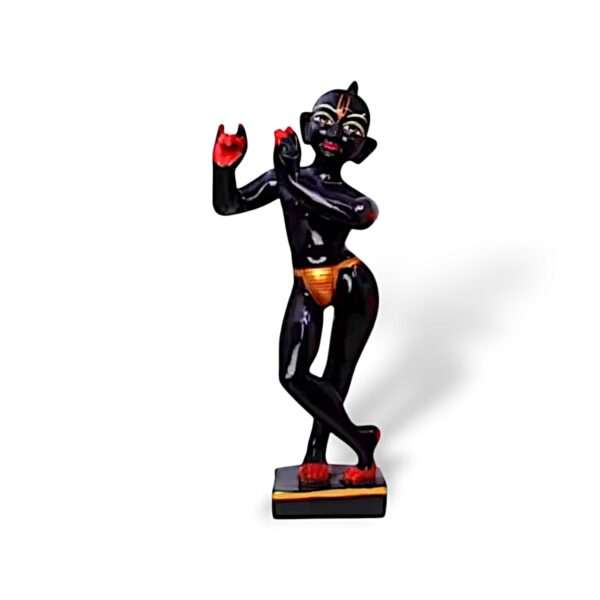 Polyresin Black Krishna Banke Bihari Ji Idol - Kanha ji Murti - Krishna Statue for Home, Pooja, Gifted Piece Office Decor