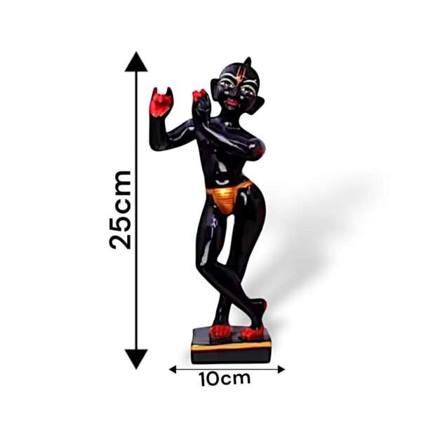 Polyresin Black Krishna Banke Bihari Ji Idol - Kanha ji Murti - Krishna Statue for Home, Pooja, Gifted Piece Office Decor - Image 2