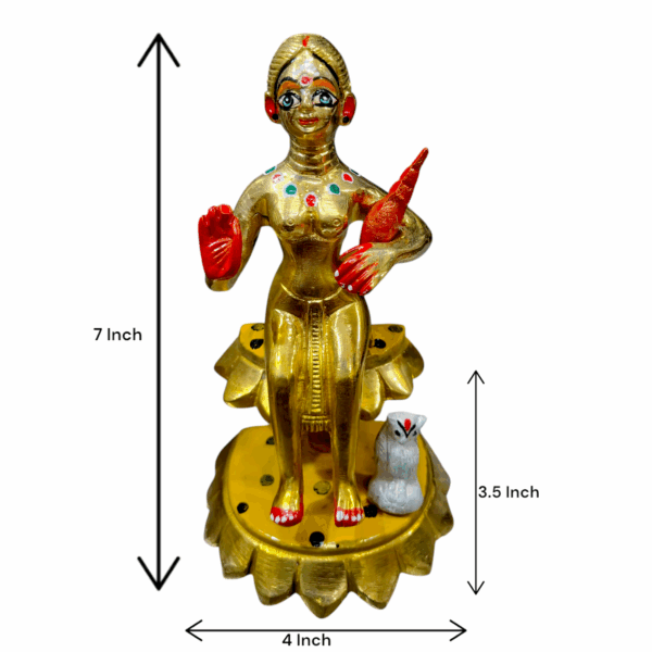 Pure Brass Padma Lakshmi - Padma Lakshmi ji Murtri - Laxmi ji Murti 7.5 inch - Image 2