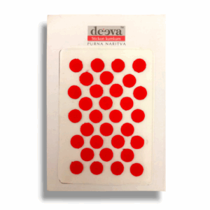 Tip Pata - টিপের পাতা - Pack Of 1 - 32 Pieces Tip - Medium Size Tip For Pooja Weddings & Festivals - Colour Red