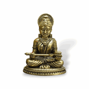 Handcrafted Brass Goddess Annapurna Idol -  Brass Annapurneswari Idol - Light Weight Brass Metal Annapoorneshwari Statue - for Home Decor, Car Dashboard, Puja Festivals, Goodluck & Gifts