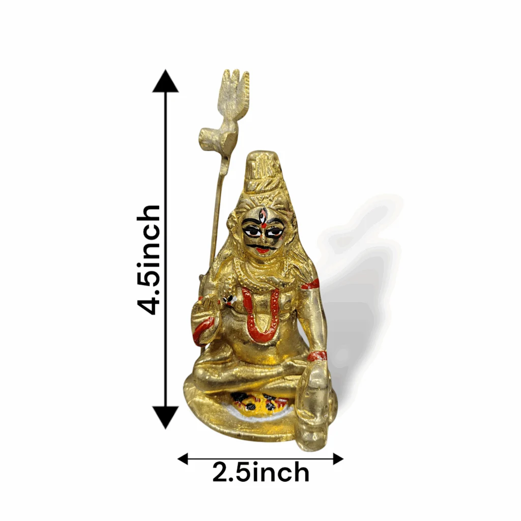 Pure Brass Bholenath Idol - Shiv Bhagwan - Mahadev Murti - Bholanath Idol for Pooja Purpose - Mahadev Murti Temple & Home Decoration - Image 2
