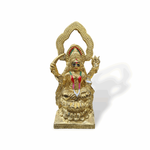 Pure Brass Maa Santoshi Idol - Brass Maa Santoshi Murti - Maa Santoshi Murti for Pooja Purpose, Home Decor, Temple Decor Item - 8 inch Maa Santoshi Murti