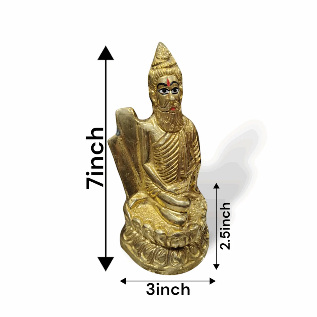 Pure Brass Loknath Idol - Baba Loknath Murti - Loknath Idol for Pooja Purpose - Brass Loknath Home, Pooja Room, Temple Decoration Item - 7 inch Loknath Idol - Image 2