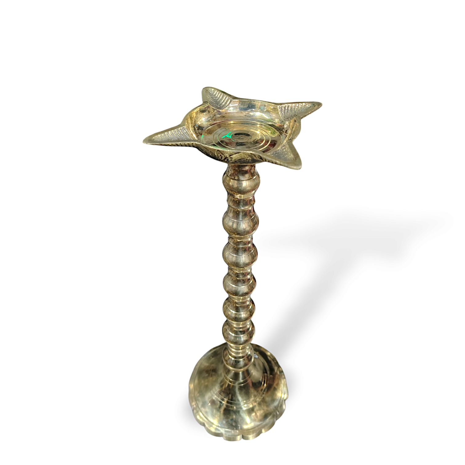Pure Brass Mayapuri Diya Stand - Original Mayapuri Diya Stand - Traditional Brass Diya Stand - Diya Stand for Pooja, Home Decoration, Madir Decor Item - 36 inch Diya Stand