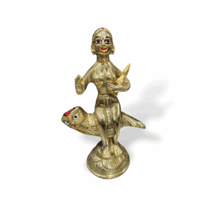 Pure Brass Maa Laxmi Devi Statue - Maa Laxmi Murti - Beautiful Brass Maa Laxmi Idol - Goddess Maa Laxmi Idol - Maa Laxmi Idol for Pooja & Decoration - 6.5 inch Maa Laxmi