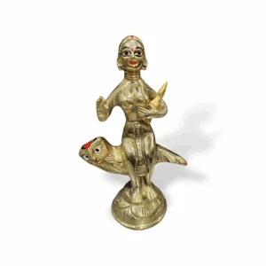 Pure Brass Maa Laxmi Devi Statue - Maa Laxmi Murti - Beautiful Brass Maa Laxmi Idol - Goddess Maa Laxmi Idol - Maa Laxmi Idol for Pooja & Decoration - 6.5 inch Maa Laxmi