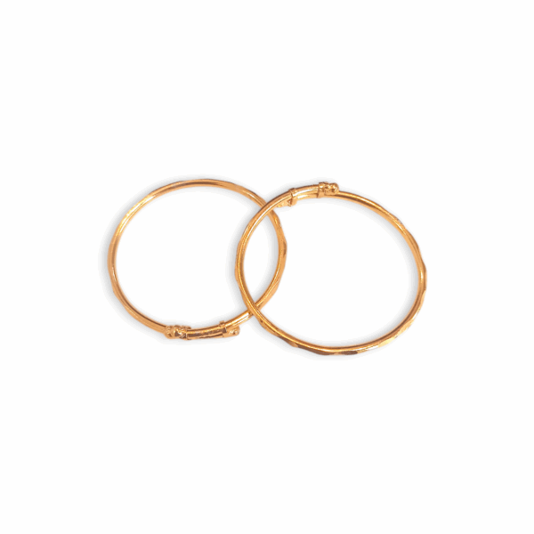 Kharu - Beautiful Gold Design Baby Bangles - Kids Bangles - Kids Jewellery - Golden Colour Baby Bangles for Baby Girl & Baby Boy - Set of 2
