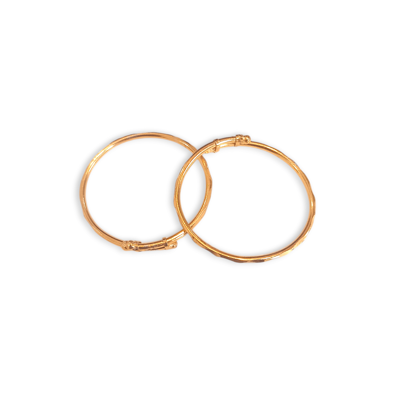 Kharu - Beautiful Gold Design Baby Bangles - Kids Bangles - Kids Jewellery - Golden Colour Baby Bangles for Baby Girl & Baby Boy - Set of 2
