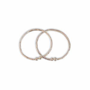 Kharu - Beautiful Design Baby Bangles - Kids Bangles - Kids Jewellery - Silver Colour Baby Bangles for Baby Girl & Baby Boy - Set of 2