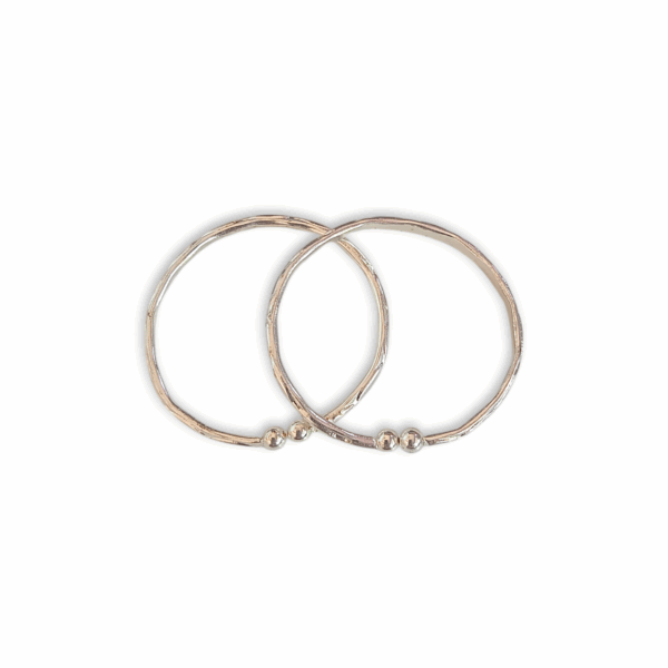 Kharu - Beautiful Design Baby Bangles - Kids Bangles - Kids Jewellery - Silver Colour Baby Bangles for Baby Girl & Baby Boy - Set of 2