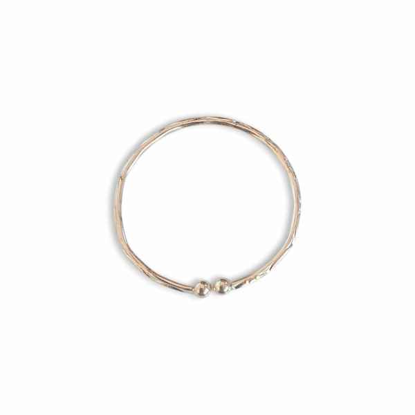 Kharu - Beautiful Design Baby Bangles - Kids Bangles - Kids Jewellery - Silver Colour Baby Bangles for Baby Girl & Baby Boy - Set of 2 - Image 2