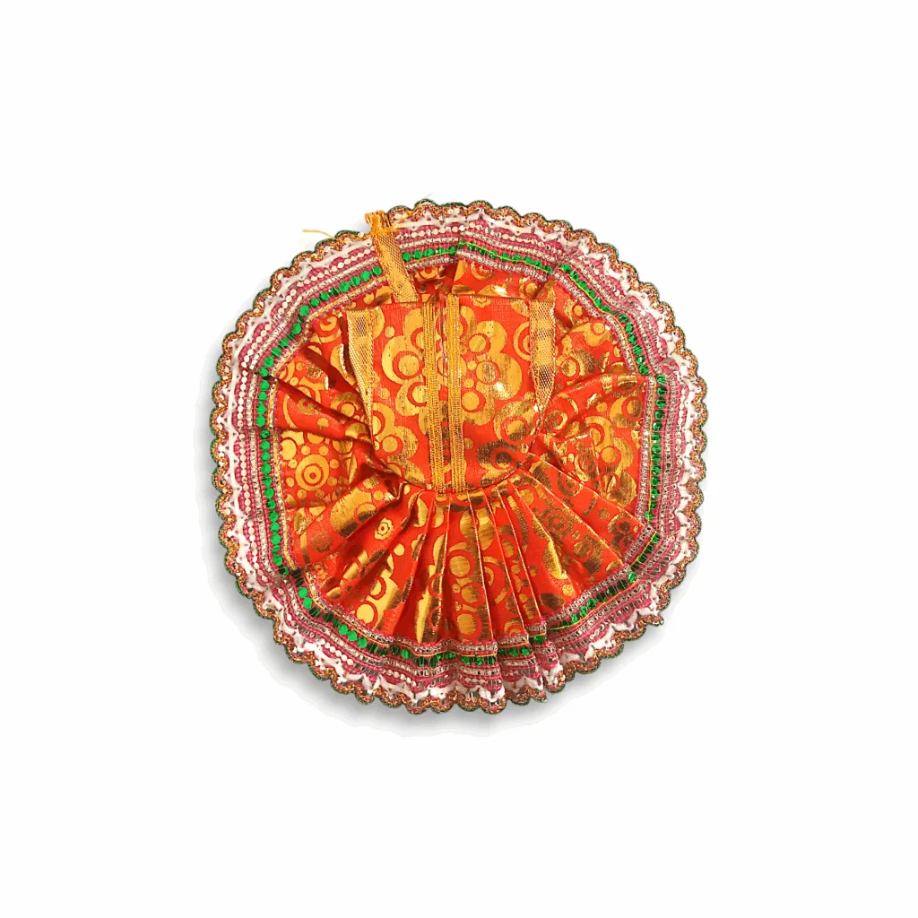 4 no Laddu Gopal Dress - Kanha Ji Dress - Handmade Beautiful Dress for Kanha Ji - Beautiful Poshak for Laddu Gopal - Combo Dress Set of 2 - Image 3