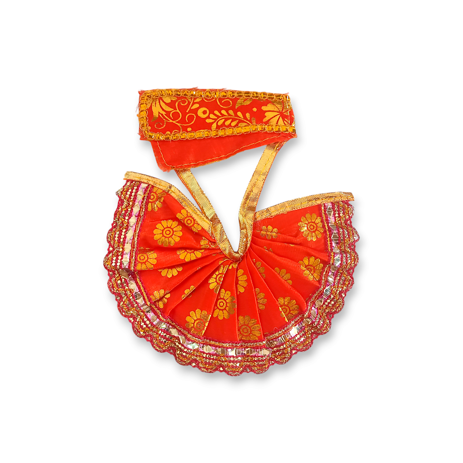 1 no Laddu Gopal Dress with Dopatta - Kanha Ji Dress - Handmade Beautiful Dress for Kanha Ji - Beautiful Poshak for Laddu Gopal - Single Pieces