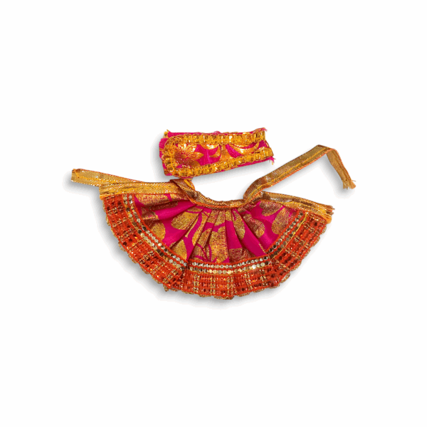0 no Laddu Gopal Dress with Dopatta - Kanha Ji Dress - Handmade Beautiful Dress for Kanha Ji - Beautiful Poshak for Laddu Gopal - Single Pieces