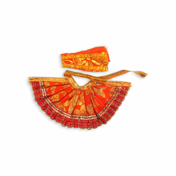 0 no Laddu Gopal Dress with Dopatta - Kanha Ji Dress - Handmade Beautiful Dress for Kanha Ji - Beautiful Poshak for Laddu Gopal - Combo Dress Set of 3 - Image 2