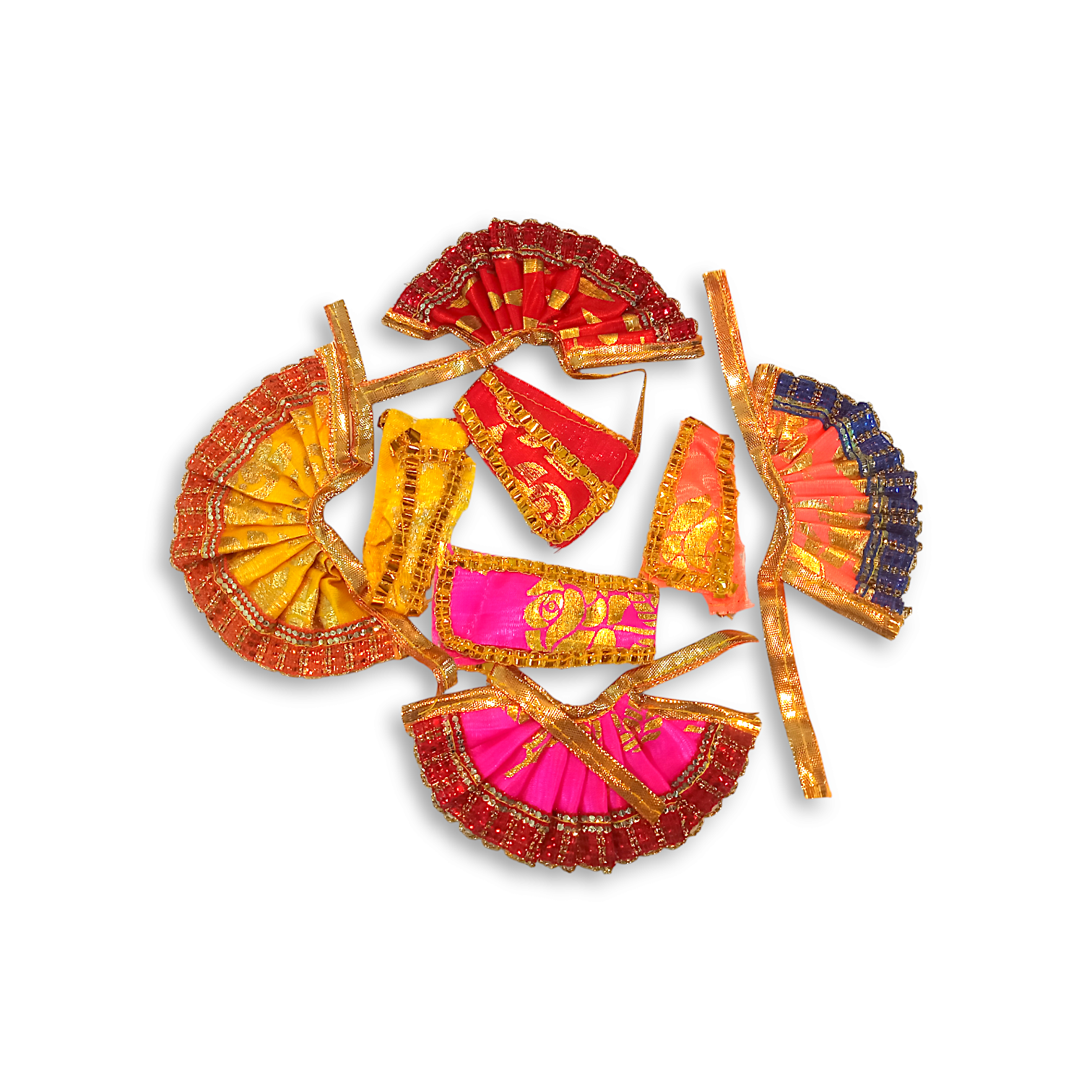 0 no Laddu Gopal Dress with Dopatta - Kanha Ji Dress - Handmade Beautiful Dress for Kanha Ji - Beautiful Poshak for Laddu Gopal - Combo Dress Set of 4