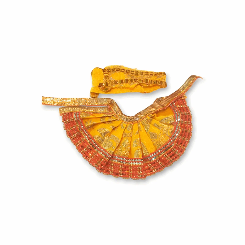 0 no Laddu Gopal Dress with Dopatta - Kanha Ji Dress - Handmade Beautiful Dress for Kanha Ji - Beautiful Poshak for Laddu Gopal - Single Pieces