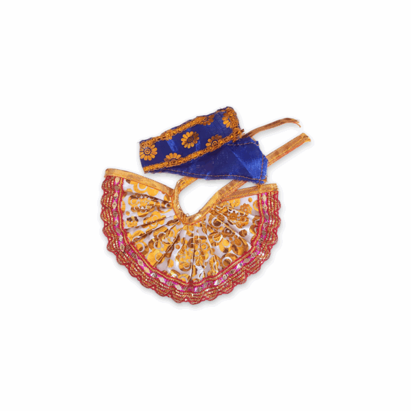 1 no Laddu Gopal Dress with Dopatta - Kanha Ji Dress - Handmade Beautiful Dress for Kanha Ji - Beautiful Poshak for Laddu Gopal - Combo Dress Set of 2 - Image 3