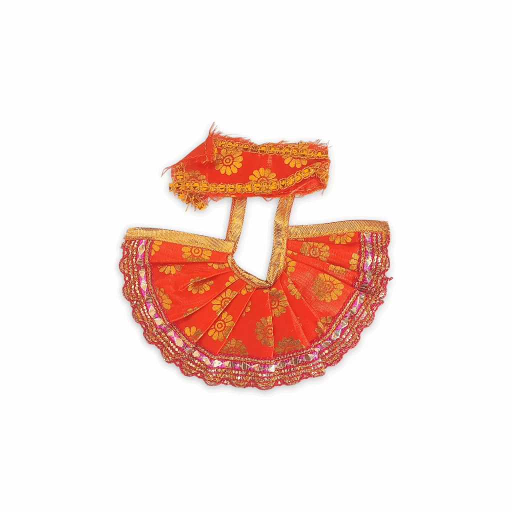 1 no Laddu Gopal Dress with Dopatta - Kanha Ji Dress - Handmade Beautiful Dress for Kanha Ji - Beautiful Poshak for Laddu Gopal - Combo Dress Set of 2 - Image 2