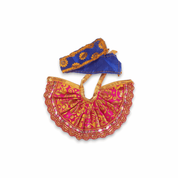 1 no Laddu Gopal Dress with Dopatta - Kanha Ji Dress - Handmade Beautiful Dress for Kanha Ji - Beautiful Poshak for Laddu Gopal - Combo Dress Set of 2 - Image 2