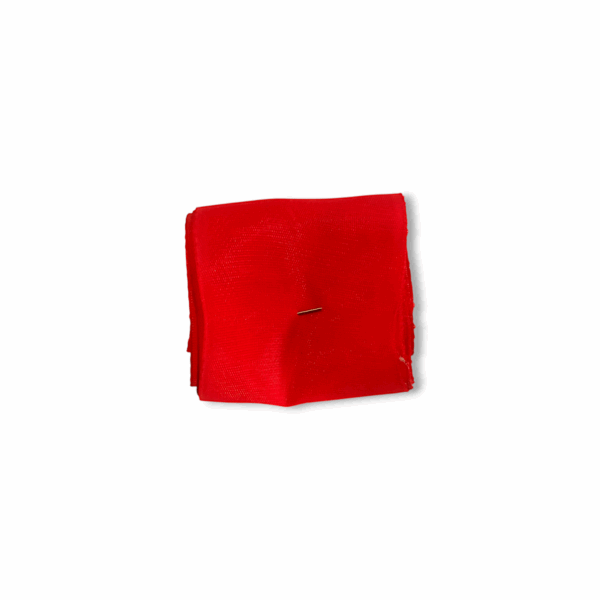 Red Nylon Ribbon - ''লাল ফিতা'' - 1 Miter - Glossy Finish - Use For Pooja & Multi Purpose - Image 2