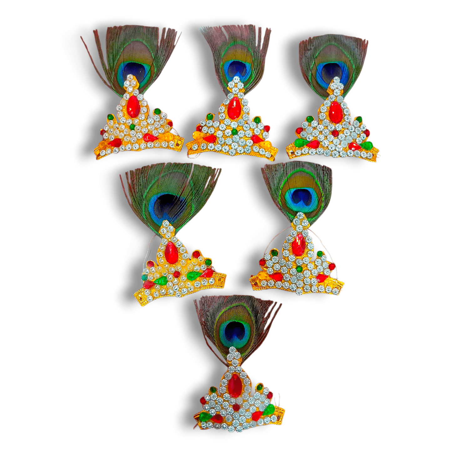 Laddu Gopal Beautiful Peacock Feather Design Mukut - Pack Of 1 - Kanha Ji Mukut For Shringer - Gopal Chura
