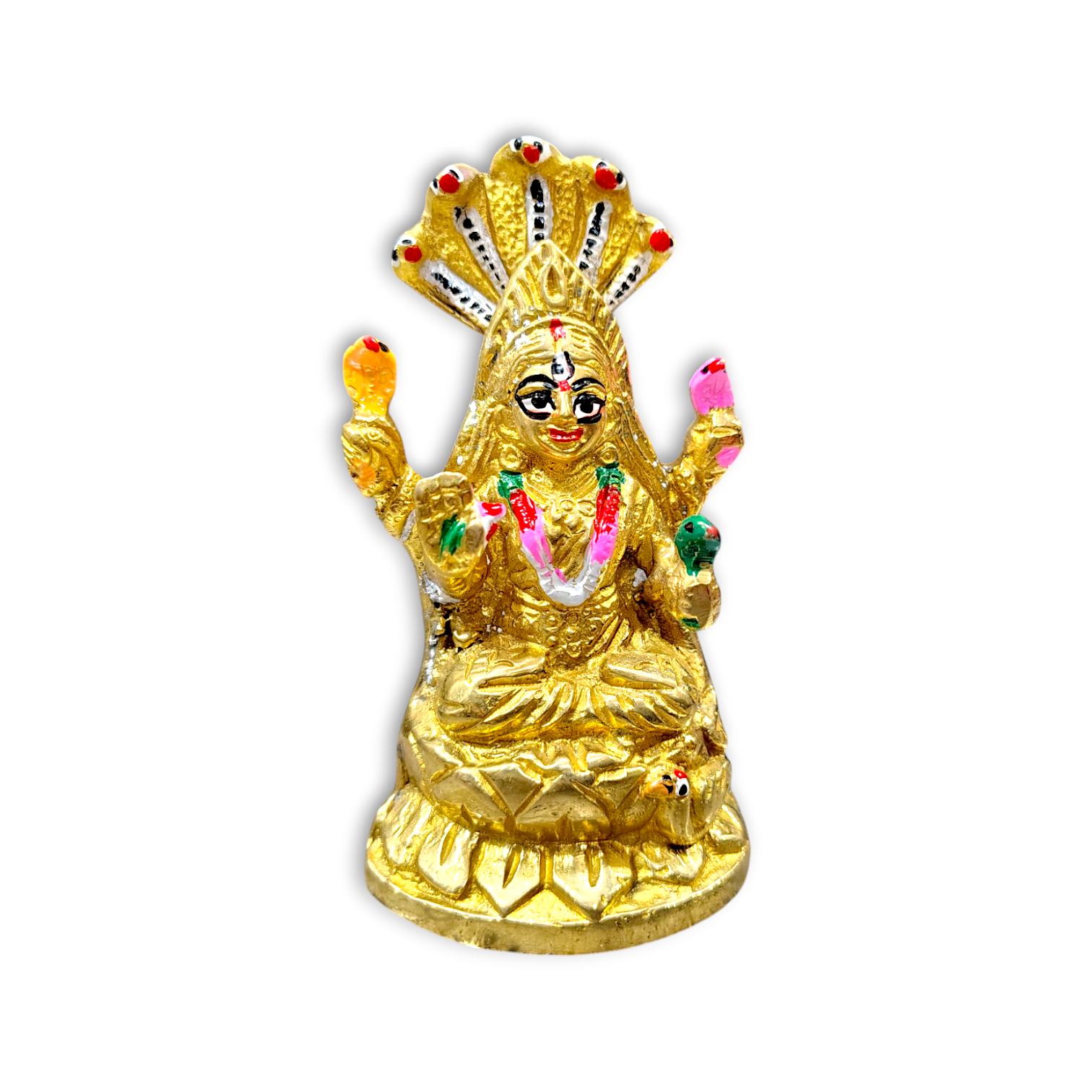 Pure Brass Maa Manasha - Manasha Devi - Mayapuri Maa Manasha 4.5 inch