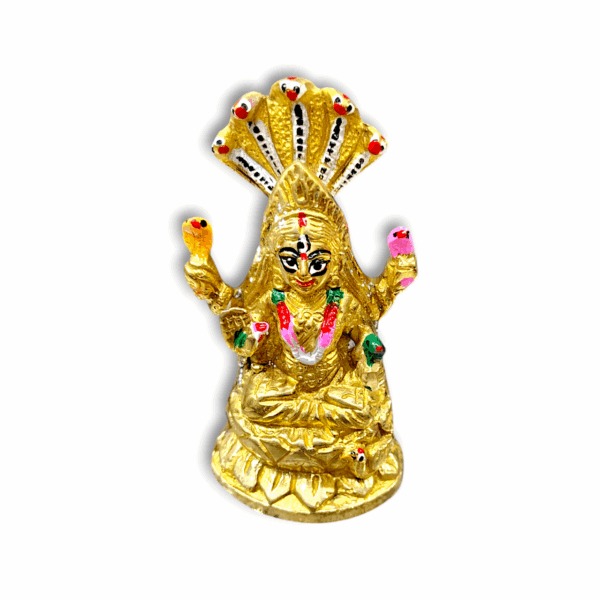 Pure Brass Maa Manasha - Manasha Devi - Mayapuri Maa Manasha 4.5 inch - Image 3