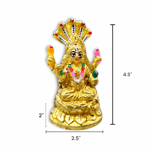 Pure Brass Maa Manasha - Manasha Devi - Mayapuri Maa Manasha 4.5 inch - Image 2