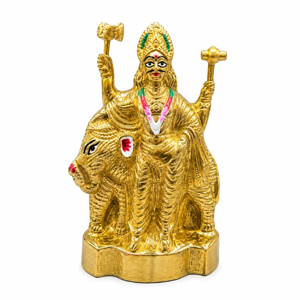Lord Vishwakarma Pure Brass Murti - Showpiece Handicraft God Figurine For Pooja - Traditional Religious Home Decor, Mandir, Office