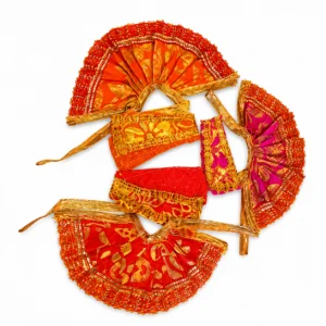 0 no Laddu Gopal Dress with Dopatta - Kanha Ji Dress - Handmade Beautiful Dress for Kanha Ji - Beautiful Poshak for Laddu Gopal - Combo Dress Set of 3