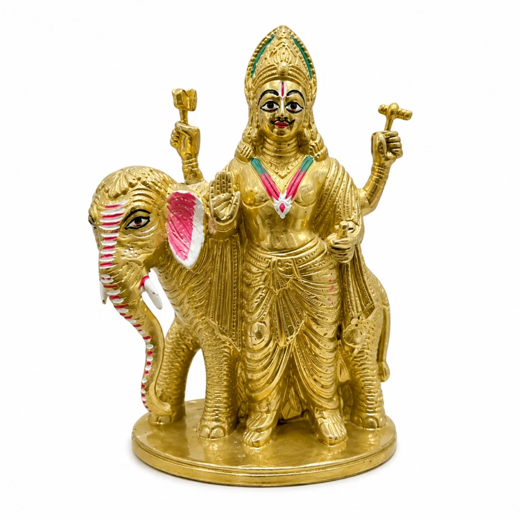 Lord Vishwakarma Pure Brass Murti - Showpiece Handicraft God Figurine For Pooja - Traditional Religious Home Decor, Mandir, Office