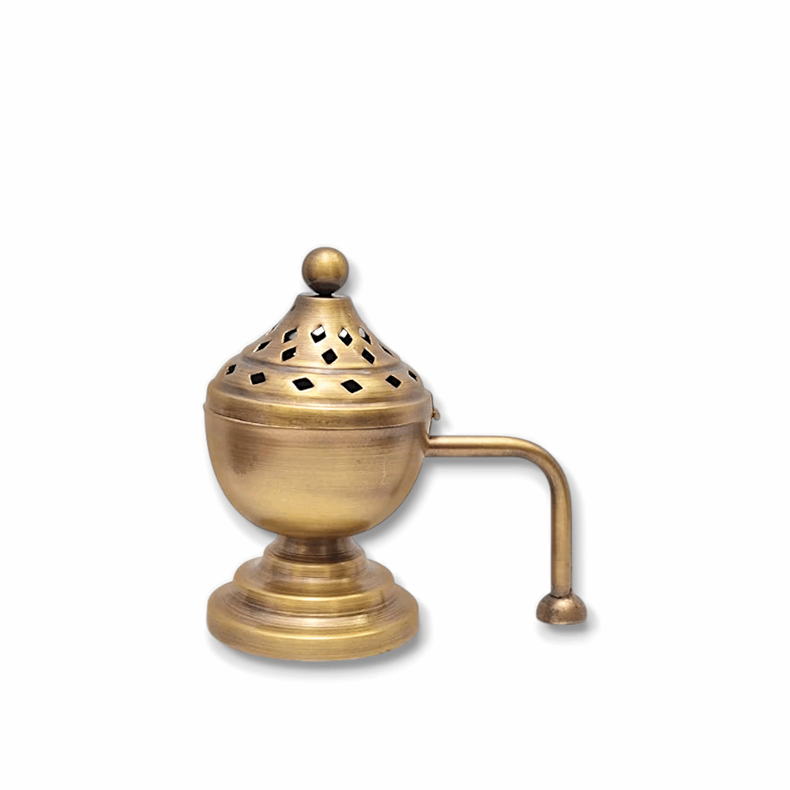 Metal Dhoop Dani - Loban Burner With Handle Dhoop Dani - Metal Table Dhup Dani For Puja