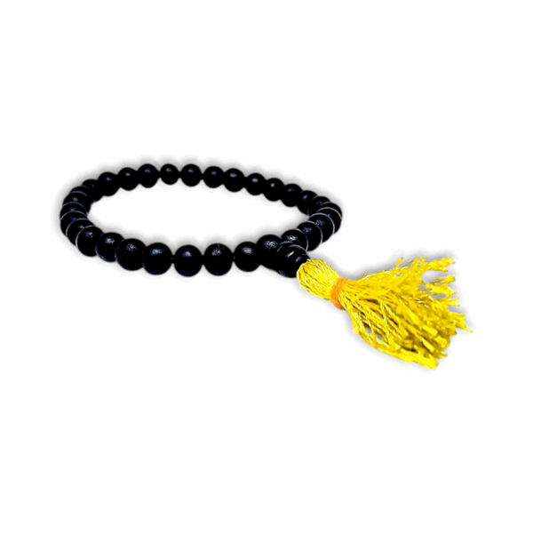 8mm Round 100% Natural Beads Karungali Bracelet - Unpolished Ebony Wood Karungali - Natural Beads Karungali Bracelet - Image 2