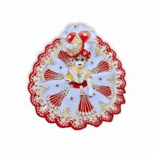 4 no Laddu Gopal Dress with Mukut & Mala - Heavy Fancy Design Krishna Dress - Janmashtami Speacial Beautiful Dress for Laddu Gopal Ji