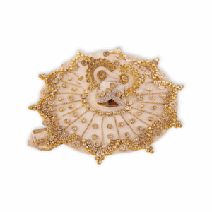 0 no Laddu Gopal Dress with Pagdi - Handmade White Stone Laddu Gopal Dress - Janmastami Special Fancy Design Dress for Laddu Gopal