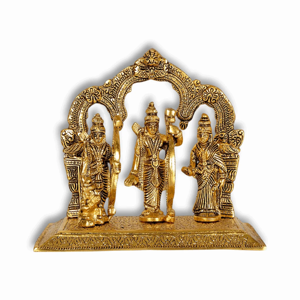 Premium Quality Rama Darwar - Lord Ram, Laxman, Sita & Hanuman Showpiece Idol – Metal Ram Darbar Statue for Home Decor and Pooja - Image 3