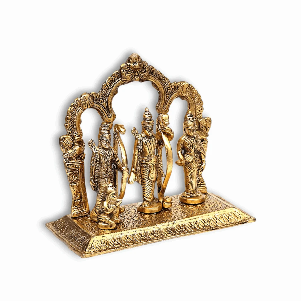 Premium Quality Rama Darwar - Lord Ram, Laxman, Sita & Hanuman Showpiece Idol – Metal Ram Darbar Statue for Home Decor and Pooja - Image 2