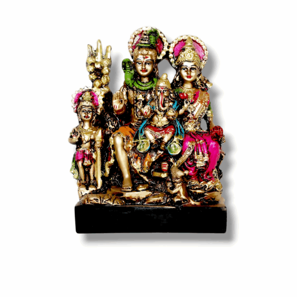 Shiv parivar Parvati Mahadev Family Idol -  Beautiful Shiv Parivarti - Bhagwan ka Murti Mandir Pooja Outdoor Garden Statue Living Room God Gift