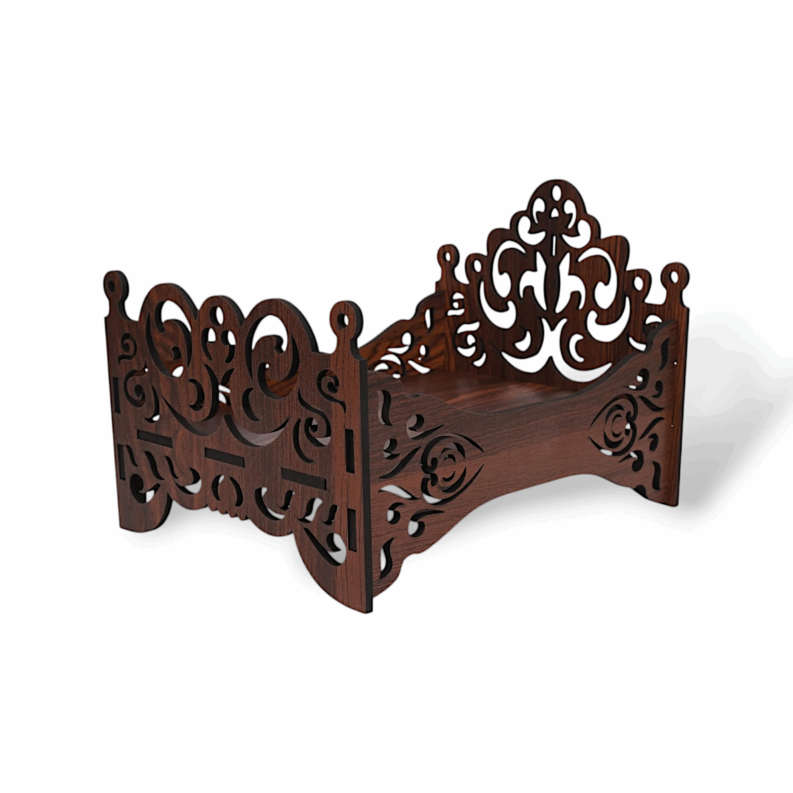 Handcrafted Wooden Laddu Gopal Bed - Kanha Ji Singhasan - Krishna Bed - Janmashtami Special beautiful Throne for Laddu Gopal