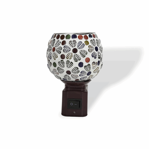 Kapoor Dani - Night Lamp - Electric Glass Incense Burner - Aroma Diffuser, Ceramic Glass Electric Dhoop Dani - Night Lamp with Switch for Home - Image 2