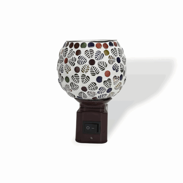 Kapoor Dani - Night Lamp - Electric Glass Incense Burner - Aroma Diffuser, Ceramic Glass Electric Dhoop Dani - Night Lamp with Switch for Home - Image 2