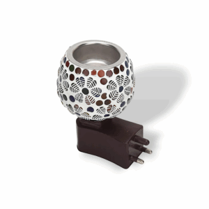 Kapoor Dani - Night Lamp - Electric Glass Incense Burner - Aroma Diffuser, Ceramic Glass Electric Dhoop Dani - Night Lamp with Switch for Home