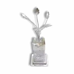 Silver Plated Tulsi Plant Pooja Decorative - Laddu Gopal ji PoojaDecor Silver Plated Tulsi Plant 4 Inches - Silver Plated Brindavan For Puja and Gift Purpose