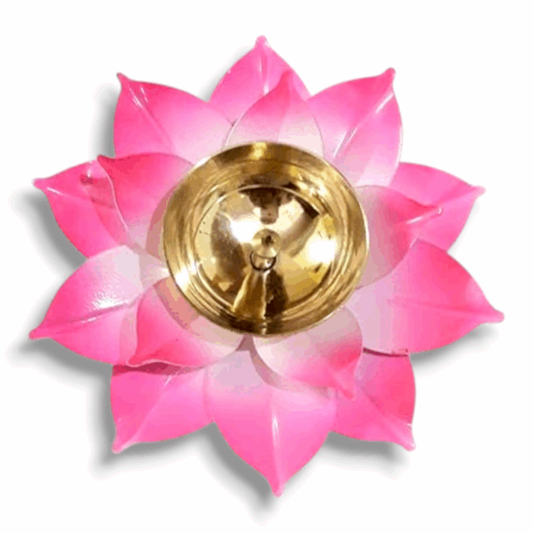 A Traditional Pooja Diya for Aarti Home,Mandir,Office - Attractive Brass Deepak Brass Diya Oil Lamp Idol for Diwali - Size - 5 Inches - Image 2
