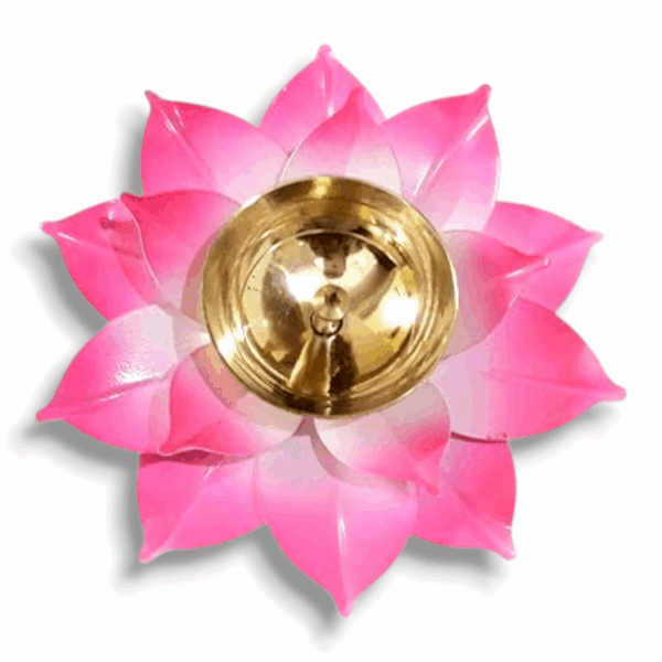 A Traditional Pooja Diya for Aarti Home,Mandir,Office - Attractive Brass Deepak Brass Diya Oil Lamp Idol for Diwali - Size - 5 Inches - Image 2